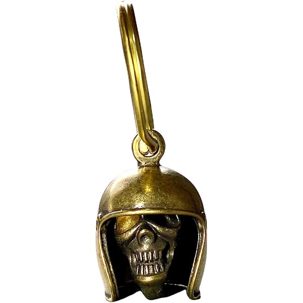 Amazon.co.jp: 真鍮 キーホルダー（スカル ヘルメット）バイカー
